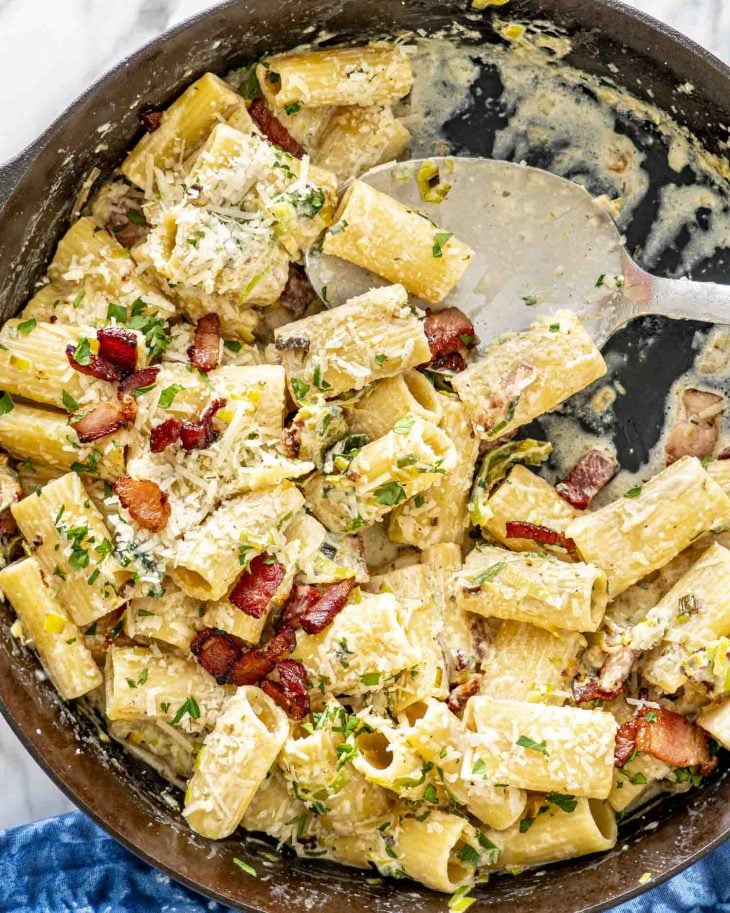 Bacon Leek Pasta
