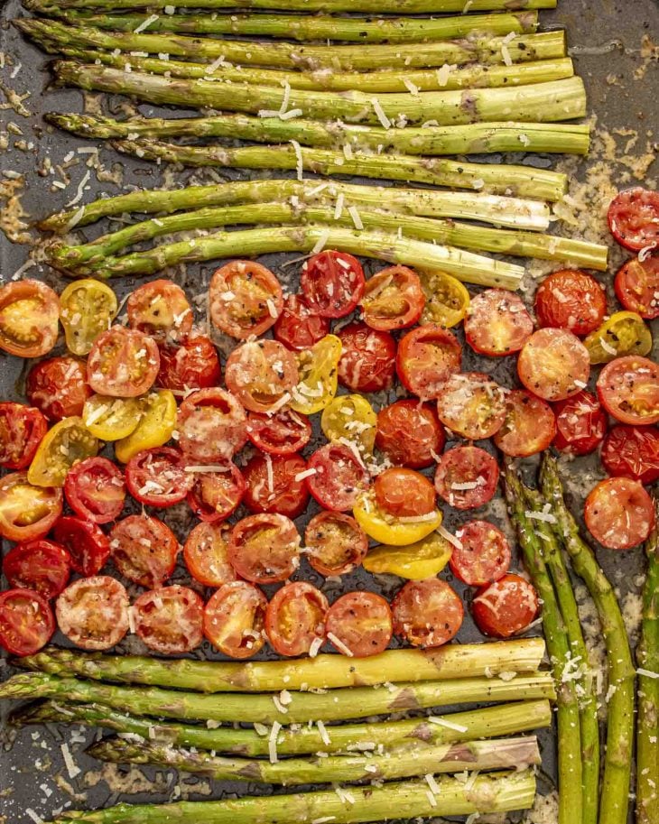 Roasted Asparagus and Tomatoes